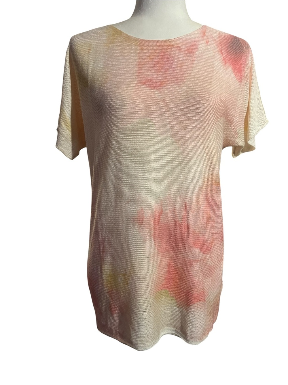 Bianca Blu Short Sleeve Knit Top Size Small